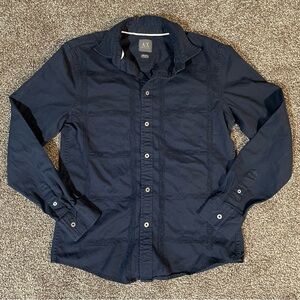 Armani Exchange Dark Blue Shirt Jacket